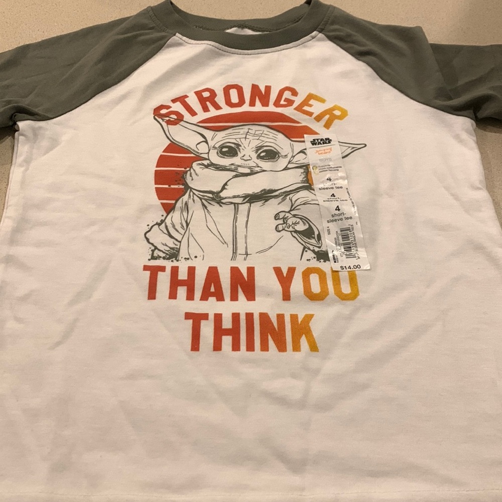 NWT Star Wars short sleeve baby Yoda t shirt